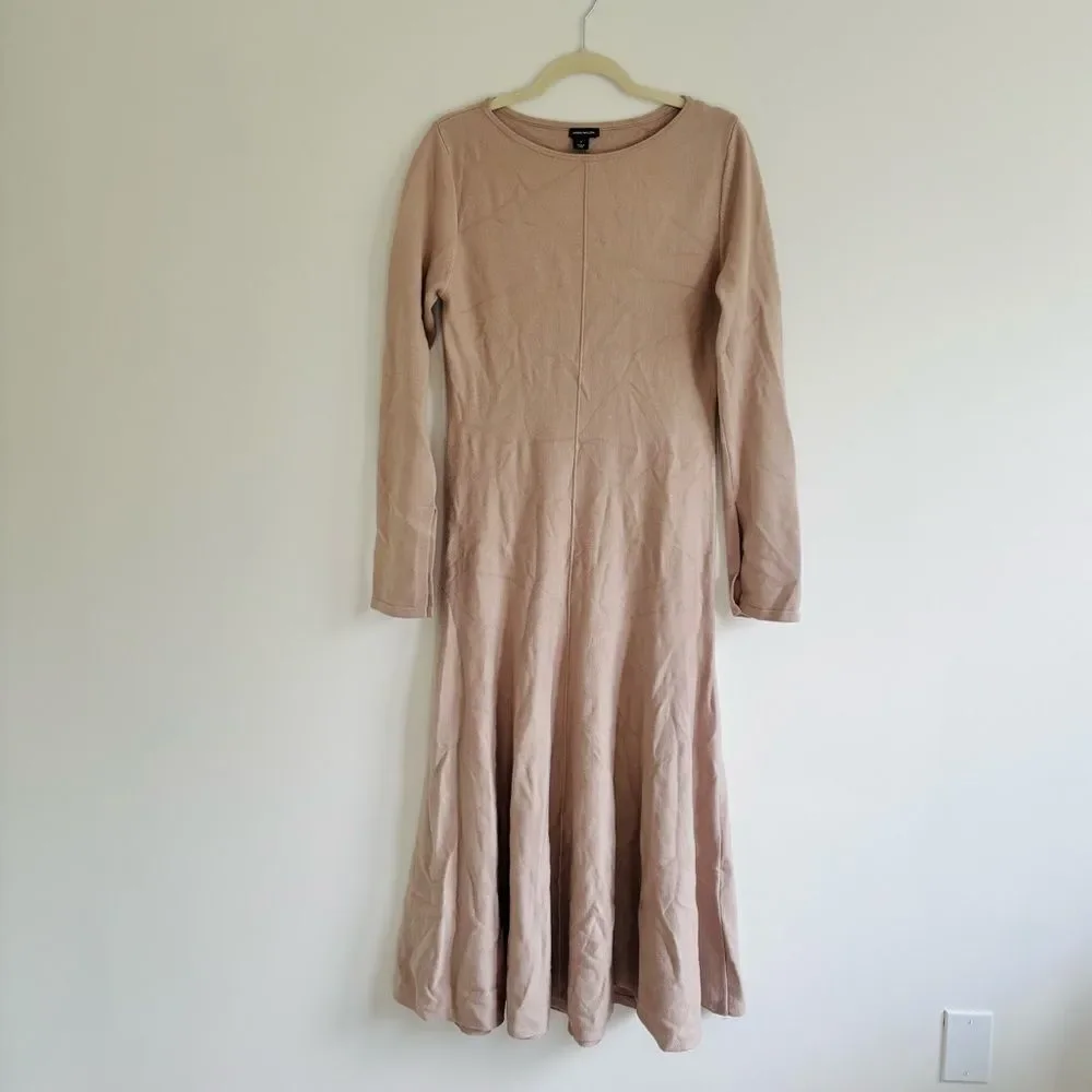 Karen Millen Lydia Millen Knit Midi Dress – Beige Cream, Full Skirt, Size M - Picture 4 of 7